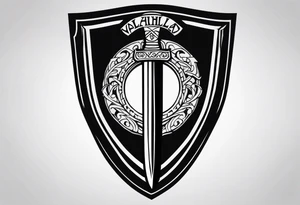 Valhalla shield sword tattoo idea