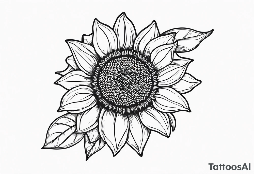 Sunflower and Bee tattoo idea
