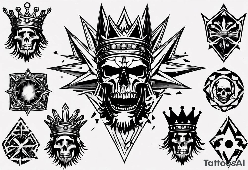 kings crown war tattoo idea