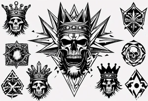 kings crown war tattoo idea