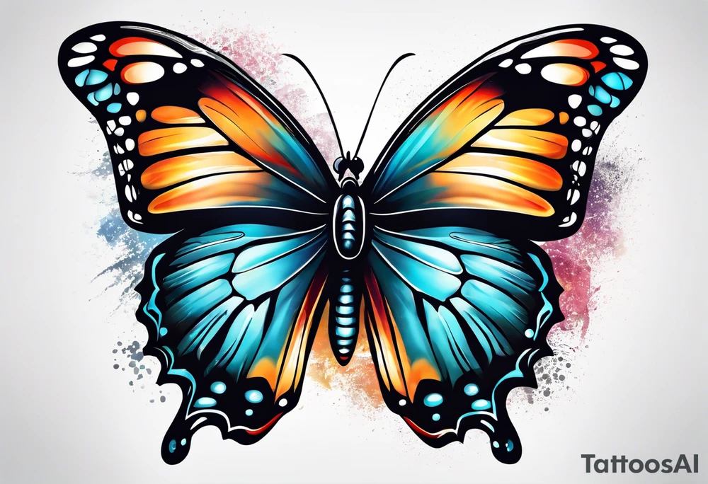 Butterfly for colon cancer tattoo idea