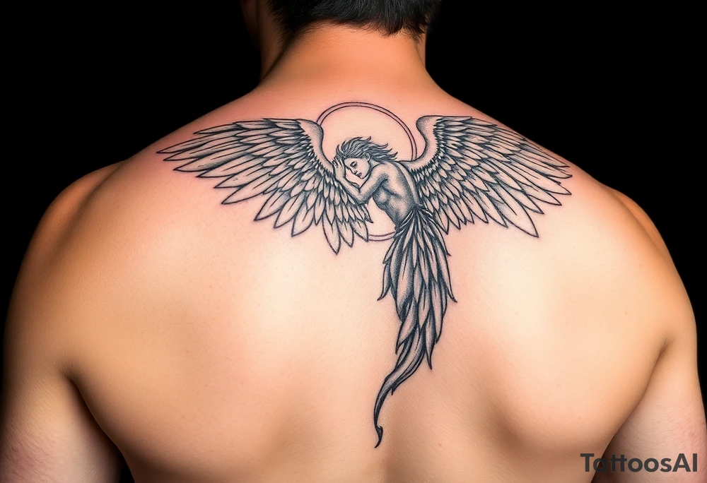 I want icarus the angel who flew too close to the sun on a shoulder tattoo idea