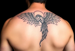 I want icarus the angel who flew too close to the sun on a shoulder tattoo idea