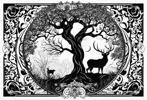 Bäume silhouette tattoo idea