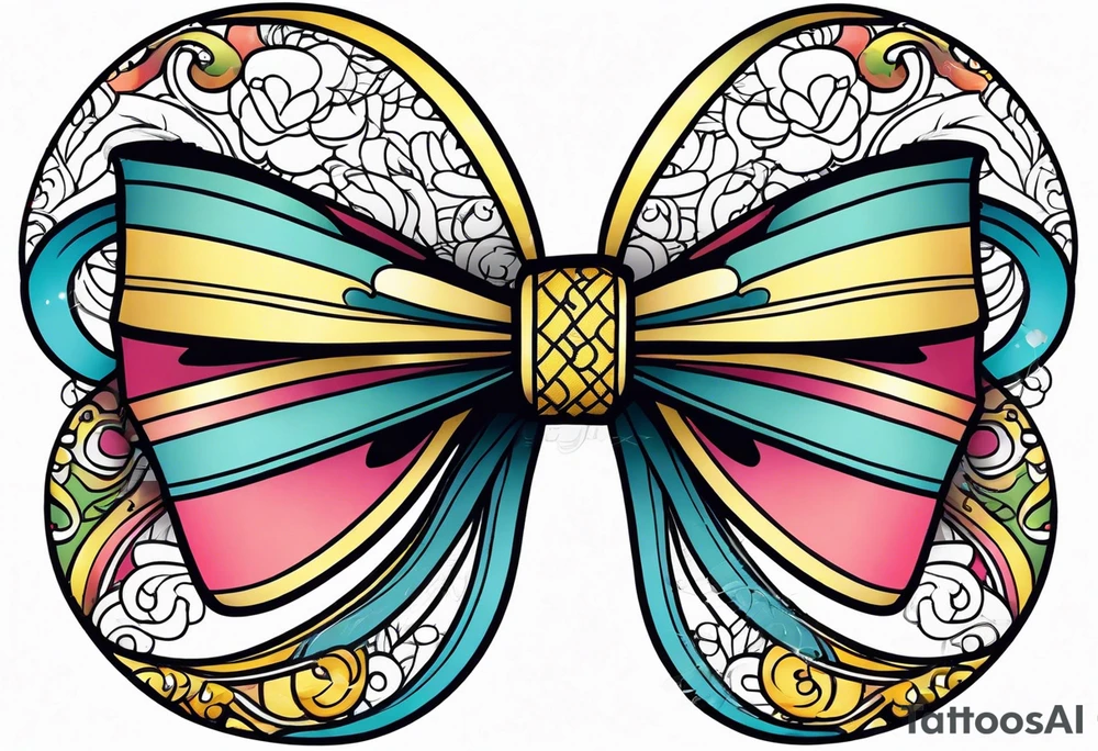 Lacy bow tattoo idea