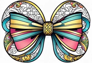 Lacy bow tattoo idea