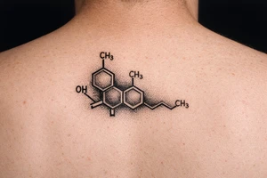 THC molecule tattoo idea