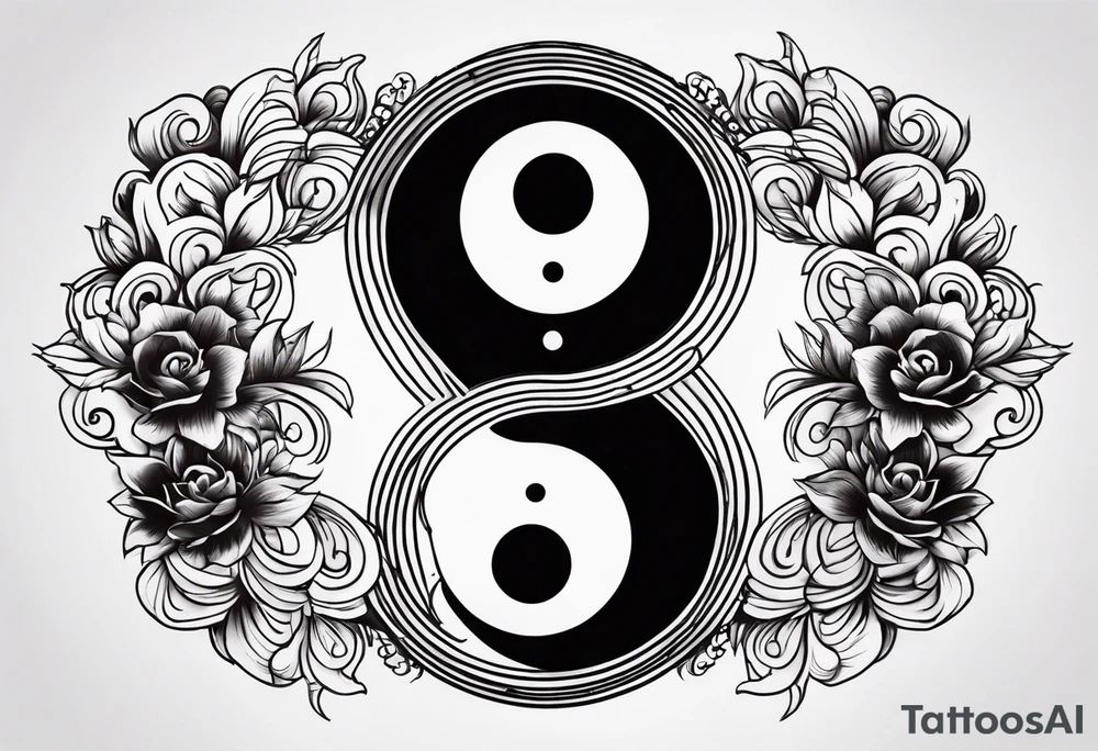 Ying yang made by wolfes tattoo idea