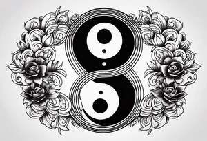 Ying yang made by wolfes tattoo idea