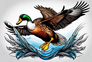 Duck and turkey hunting tattoo idea