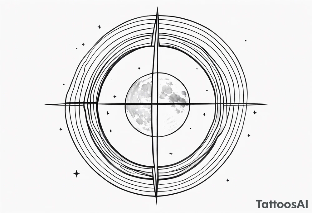 sacred moon tattoo idea