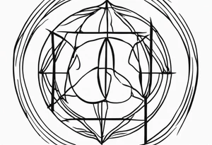 earth symbol, fire symbol tattoo idea