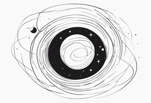 Interstellar black hole tattoo idea