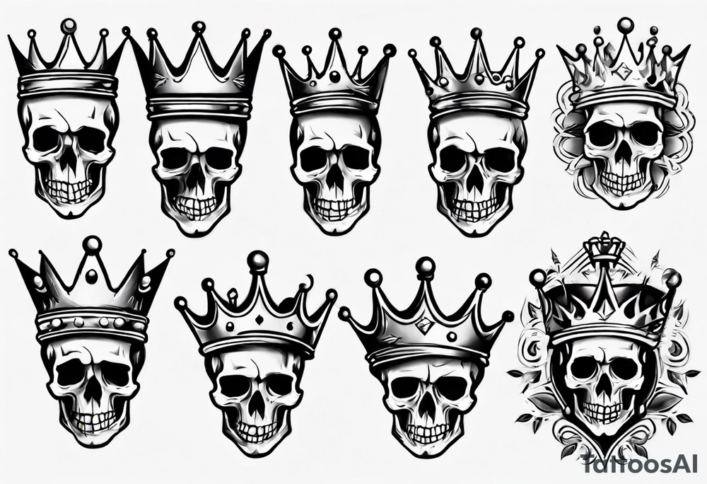 crown no skull tattoo idea