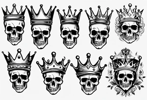 crown no skull tattoo idea