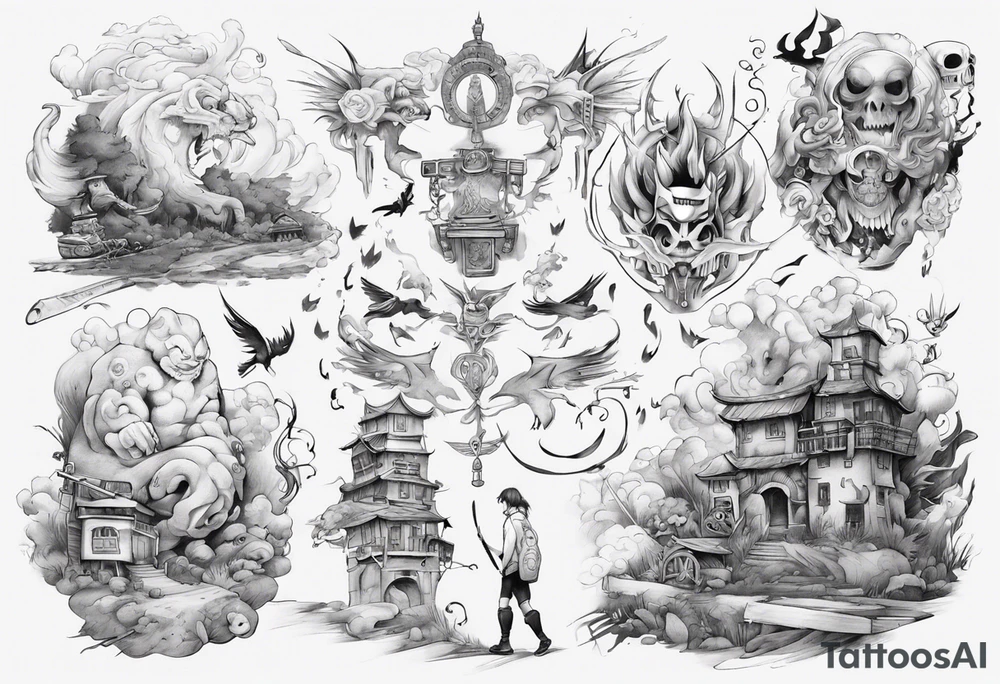 “I took another step, as I walk out the door on this endless road behind me” tattoo idea