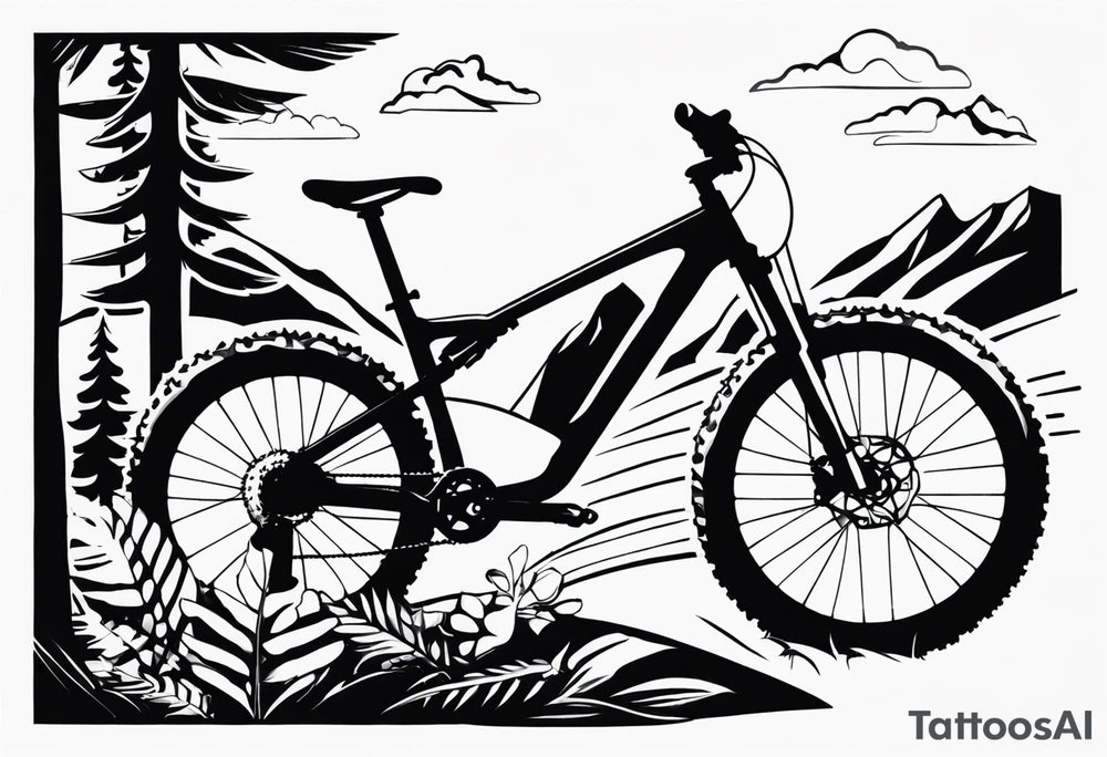 mountain bike tattoo idea