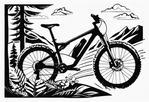 mountain bike tattoo idea