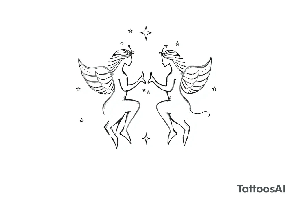 Gemini stars constellation tattoo idea