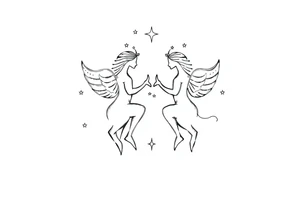 Gemini stars constellation tattoo idea