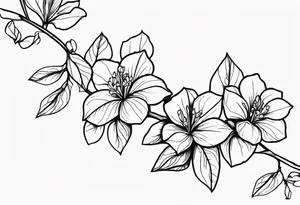 fine line bouganvillea tattoo idea