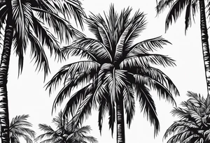 tall quindio wax palm tattoo idea