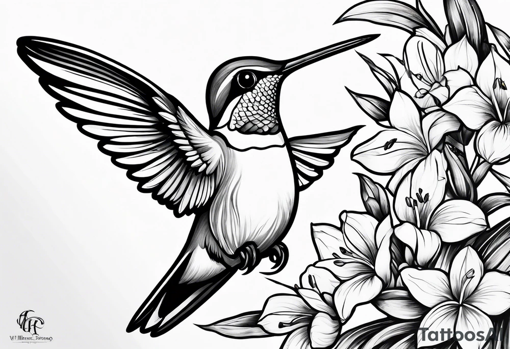 hummingbird tattoo idea