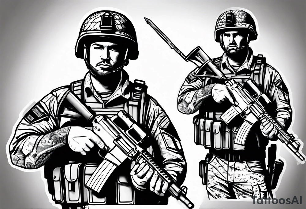 Army police soldier tattoo idea