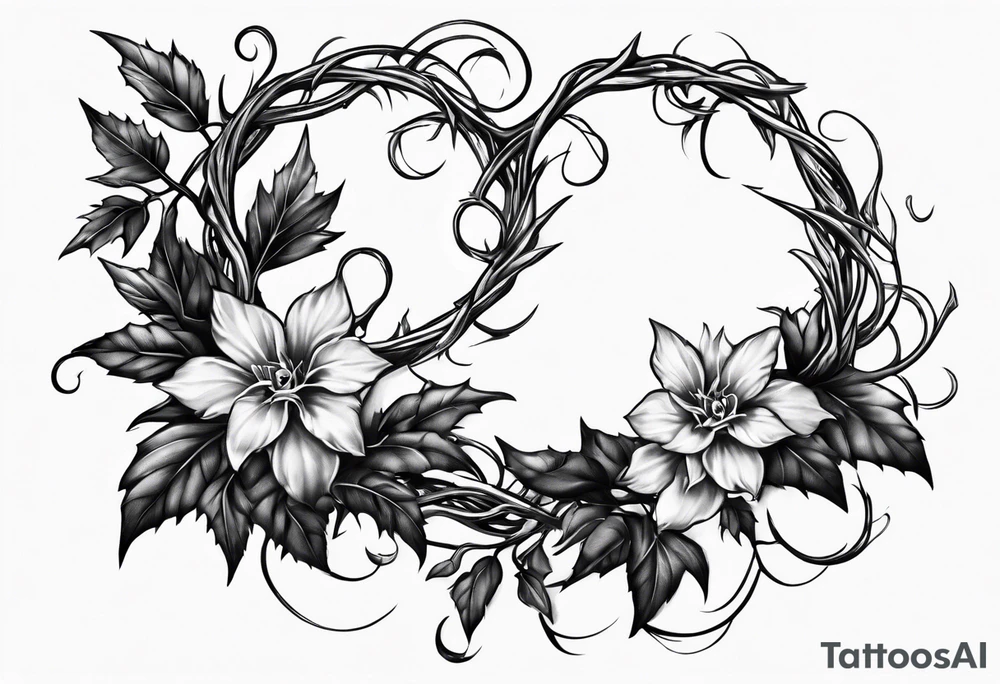 A thorn vine with just thorns on it tattoo idea