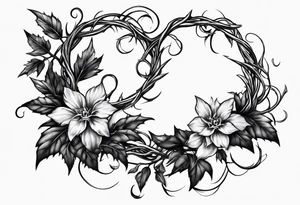A thorn vine with just thorns on it tattoo idea