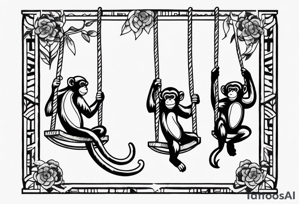 MONKEYS SWINGING tattoo idea