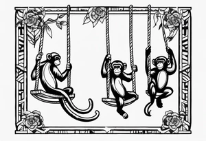 MONKEYS SWINGING tattoo idea