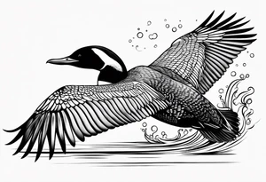Loon taking off tattoo idea