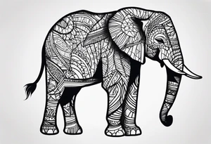 African elephant tattoo idea