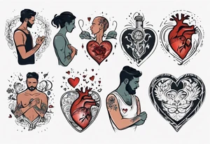 man getting a tattoo on his heart tattoo idea