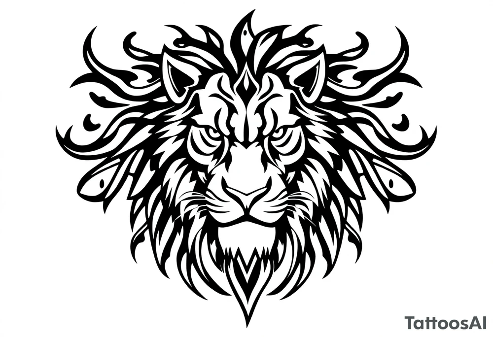 a lion tattoo idea