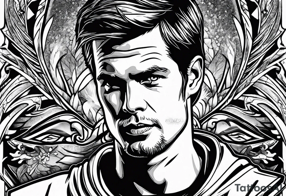 Tom Brady smoking cigarette tattoo idea