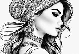 dessin femme allongé tattoo idea