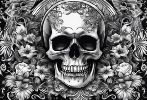 Rich life, skull, car meets, all mixed together tattoo idea