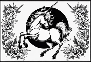 fat pegasus unicorn that looks like a rebel tattoo idea