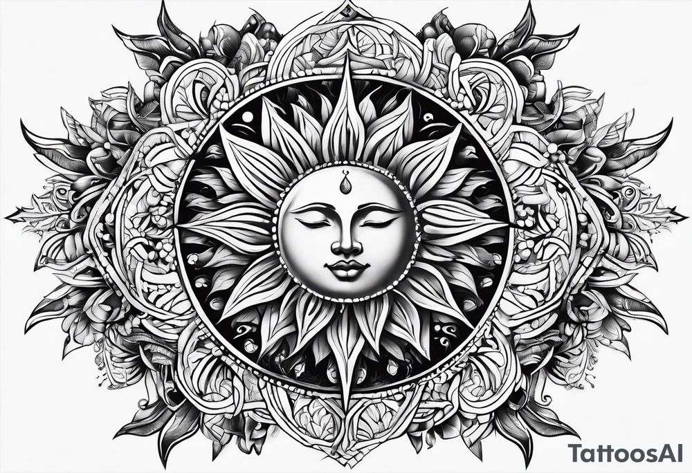 Sun tattoo idea