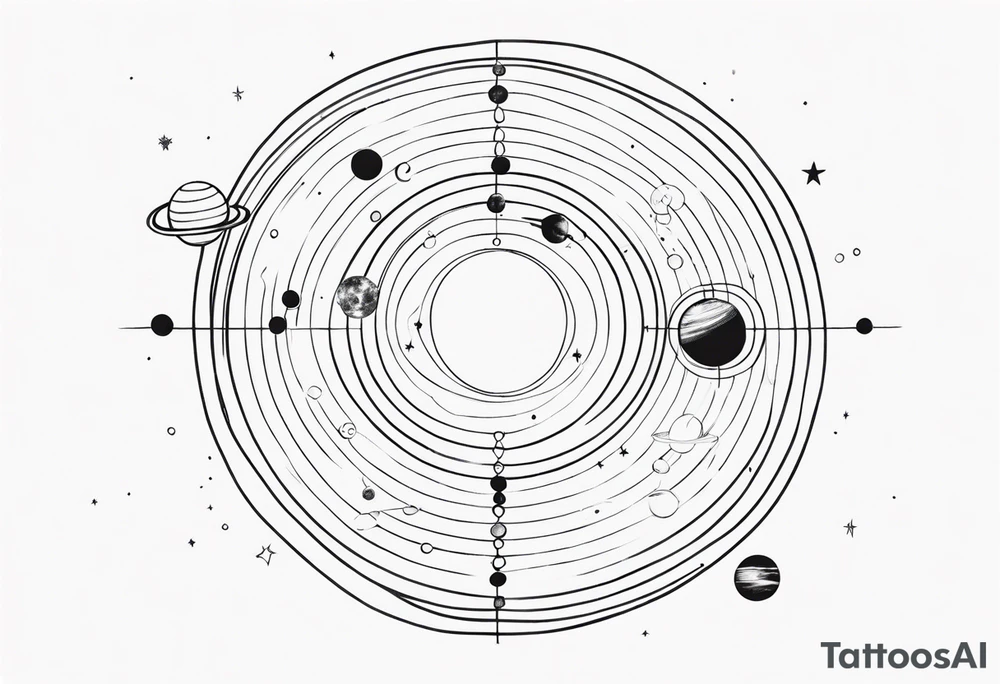 Solar system tattoo idea