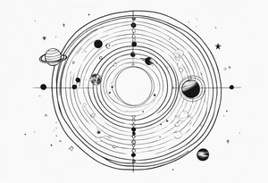Solar system tattoo idea