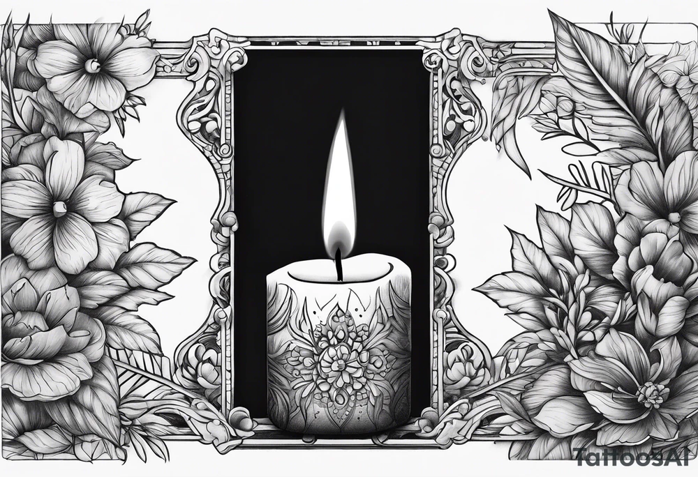 Candle alone in the darkness, a glimmer of hope. tattoo idea