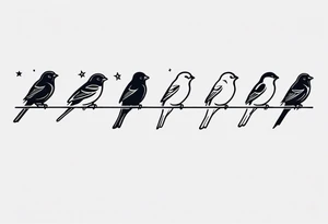Line up neck with sparrow and the saying keep your feet on the ground and your eyes on the stars tattoo idea