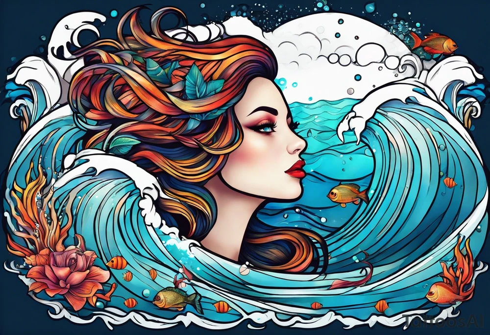 Ocean vibes tattoo idea