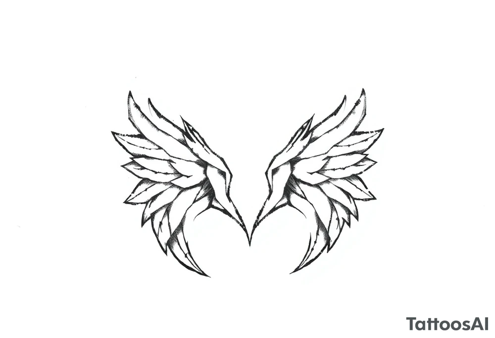 Два маленьких сокола вместе tattoo idea