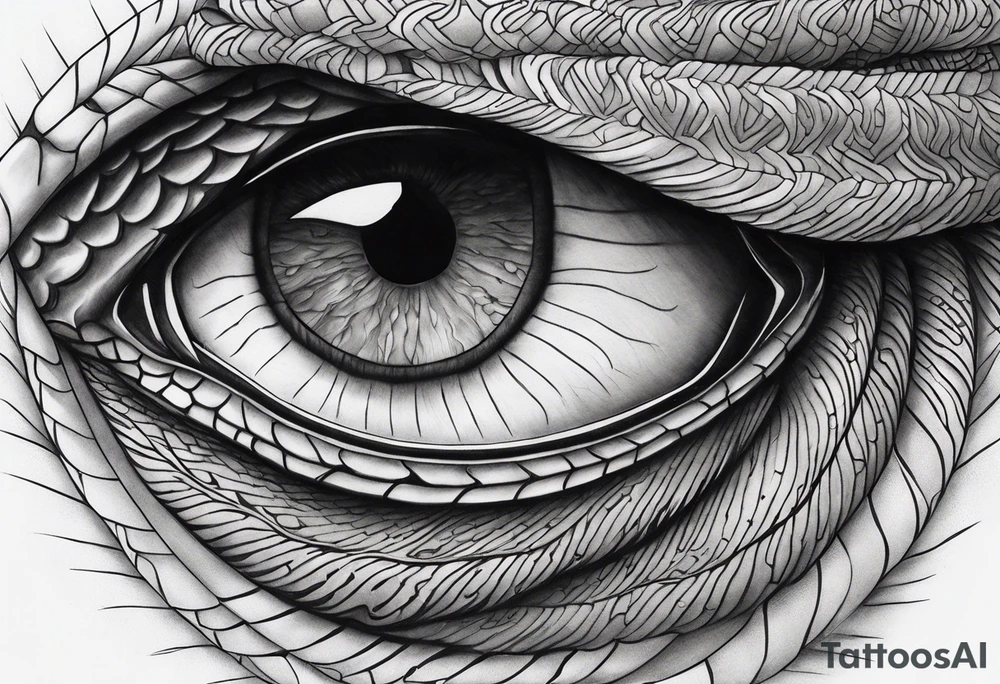 Copperhead just the eyes tattoo idea