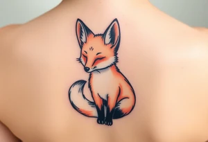 a cute little fox tattoo idea