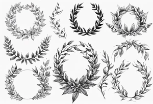 Neck to shoulders wreath leaves tattoo tattoo idea